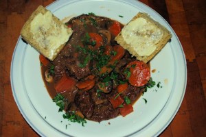 Beef Bourguignon Plated