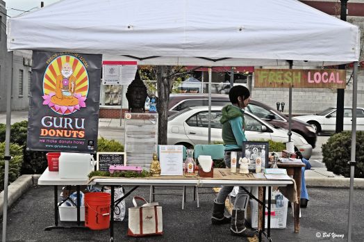 Guru Donuts. have a donut and a cup of coffee. I don't know where you'll get the coffee, though.