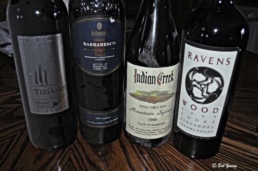 The wines we pulled for our dinner and party!