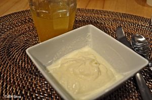 Finish the meal with a wonderful Creme Fraiche Gelato. Double yum!