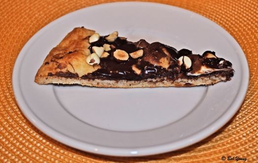 Chocolate Pizza plated. YUM!!!