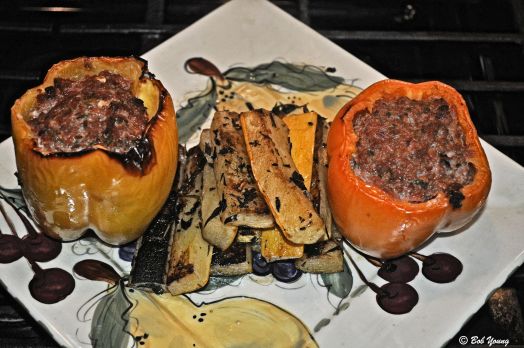 Stuffed Peppers Grilled Heirloom Squash