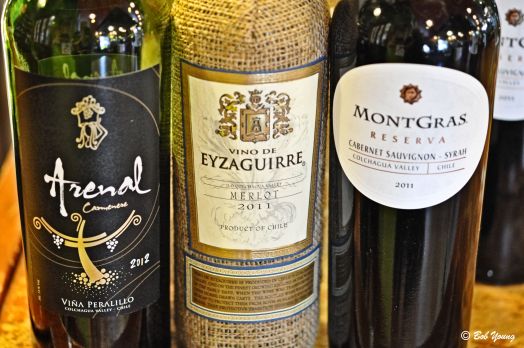 These were some of the wines that were served with dinner.