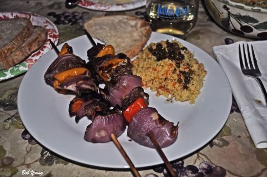 Lamb Kabobs Acme Bake Shop Sourdough Couscous with Mint An awesome dinner!
