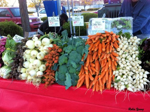 Some fresh vegetables are still available. 