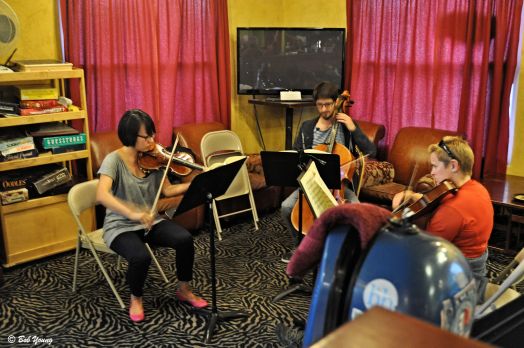 Chelli, new Assistant Director at the Boise Philamonic and Jen on the Viola.