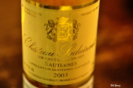 and can not have a good dessert without a good wine. (Both of these were from our cellar.)