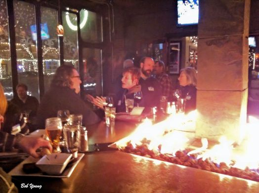 Some of the people having a good time.