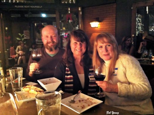 Joe, Cindi and Jan are enjoying the company and the party.