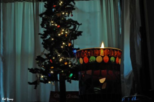 And the candle started to go dim and the tree lights are subdued. The end of the day and a very great Christmas. Thank-You one and all! Cheers!