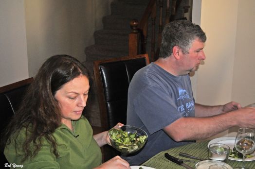 Marnie and Mac enjoy the dinner.