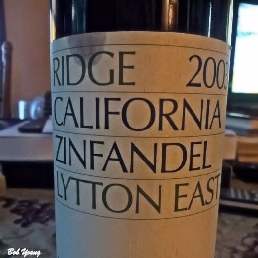 2003 Ridge Winery Lytton East Zinfandel. AP - $164.00!