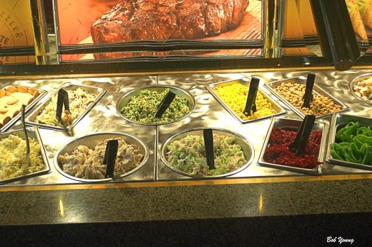 Salad bar toppings.