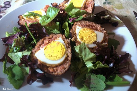 Scotch Eggs. This  is how I presented them.