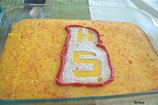 Robin made this Tuscan Orange Cake and made these decorations. Great job, Honey!