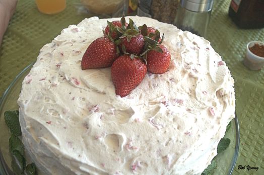 Marnie made the Strawberry Cake. This was really good.