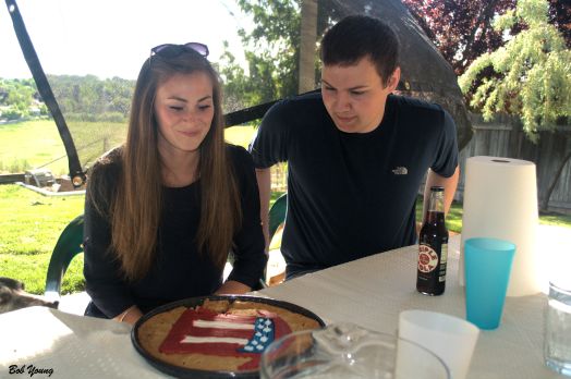 Chris and Madison look at that awesome cookie!