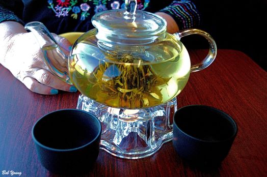 And some of the teas you can steep right at your table. This is a Tea Flower.