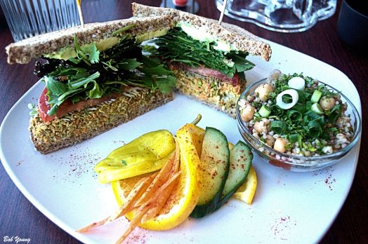 How about this Mock Tuna sandwich? This is absolutely delicious and one reason I keep going back.