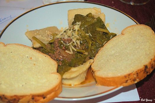 Agnolotti Piemontesi Allo Stufato 2011 Badiola Toscana 13% alc. a wonderful paring with this entree. $18 [19]