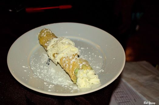 Pistachio Chocolate Cannoli 2012 Mandrarossa Nero D'avola 13.5% alc. super good Tuscan wine. loved it.  can't get a better score. $12 [20]