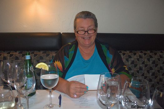 Robin getting ready to sample some superb wines from Italy.