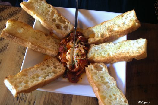 Baked Goat Cheese Robin had this and it was very, very spicy. She could not eat it all.