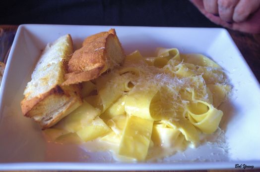 Robin then had Pasta Alfredo Picky and Proud! A delightful change from the spiciness of her appetizer of goat cheese.