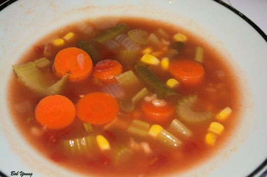 Vegetable Barley Soup 2010 Basel Claret 14.3% alc. good body and bouquet. moderate finish [15] $22.00