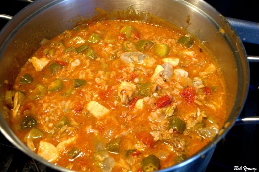 The gumbo is getting very, very happy!