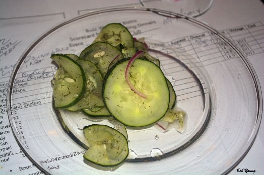 Cucumber Salad This was an awesome salad and Cristi said so very easy to make.