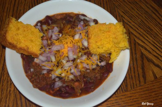 Mom's Chili Con Carne Guatemalan Corn Bread