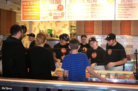 The Staff building the pizzas are really great with the customers - friendly and helpful. They smile!