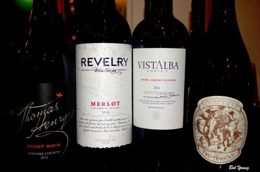 Some of the 7 wines we had.