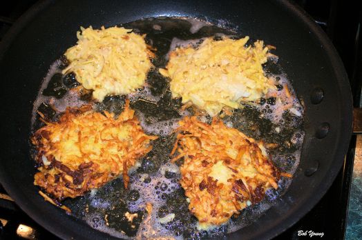 After the first turn. Nice and brown and smelling great!