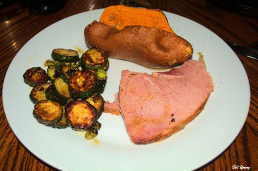 Baked Ham Grilled Zucchini Squash Baked Yam