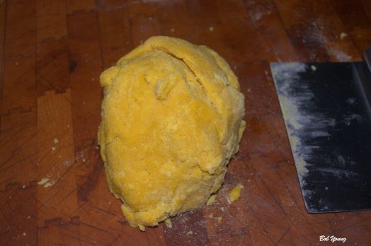 Once it is all mixed and blended, you should have a ball of dough like this.