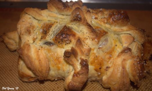 The packet is cooling after baking.