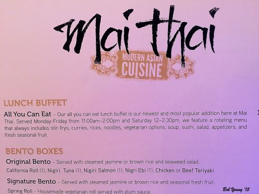 Buffet menu