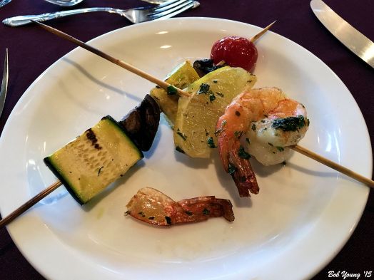 Shrimp on the Barbie pared with Oyster Bay Sauvignon Blanc (New Zealand)