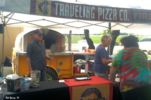 Kitty Martin creates a masterful pizza. And all from scratch and using local products, especially the vegetables.