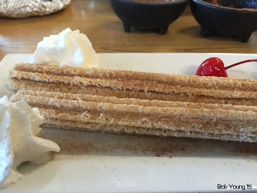 Churros for dessert with an good coffee.