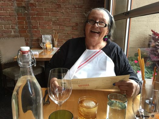 Robin enjoys her Birthday Dinner!