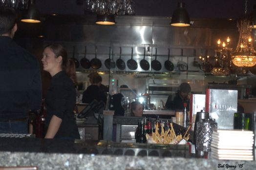 The open kitchen area.