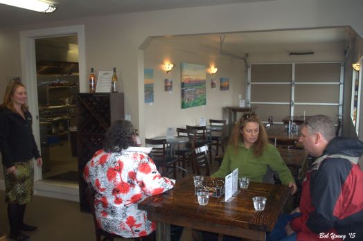 The seating area in the restaurant.