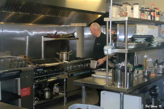 Chef Storm Hodge in his kitchen.