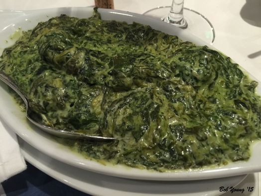 Creamed Spinach for a side dish. Delicious.