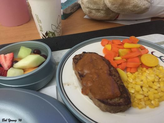 Fresh Fruit Turkey Meatloaf Carrots and Corn