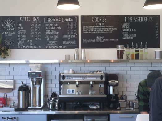 Interior. There are places to sit and have a cup or two of coffee and some wonderful douighnuts.