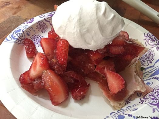 Strawberry Pie After the Crab Cakes, we just had to have this Strawberry Pie. I'm not a baker, but this is wonderful!